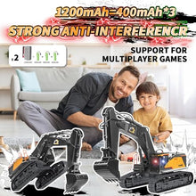 Load image into Gallery viewer, 22 Channel Remote Control Excavator, 1/14 Scale RC Excavator Metal Shovel Independent Arms