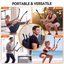 Load image into Gallery viewer, LunaHush Weighted Ropeless Battle Ropes for Home Gym, 3 Adjustable Resistance, Heavy Duty Cordless Battle Ropes for HIIT, Full Body Workout, Men & Women, Black