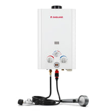 Load image into Gallery viewer, GASLAND BE264 Tankless Water Heater Propane 10L, 2.64GPM Outdoor Propane Shower for Camping & Off Grid, 68,000BTU, Digital Display, Overheating Protection, Easy Installation