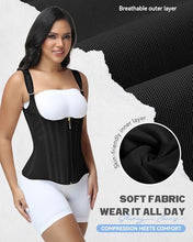 Load image into Gallery viewer, SHAPSHE Waist Trainers Corset Waist Cincher Sport Girdles for Women -Black (Large)