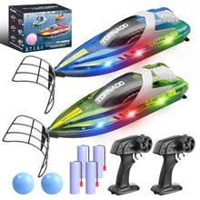Load image into Gallery viewer, RC Boat 2 Pack Remote Control Boats for Kids & Adults,15KM/H Twin-Screw Waterproof RC Boats
