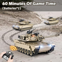 Load image into Gallery viewer, Supdex 1/18 M1A2 Abrams RC Tank, 2.4G Remote Control Tank That Shoot BBS with Smoke, Sound and Lights
