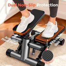 Load image into Gallery viewer, SPORTSROYALS Twist Stepper/Mini Stepper for Exercise at Home,Stair Stepper with Resistance Bands for Full Body Workout