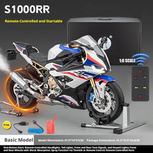 Load image into Gallery viewer, RC Motorcycle Model for Adult, 1/6 Scale S1000RR Dynamic Motorbike Display with Ignition Sound