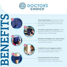 Load image into Gallery viewer, Doctor's Choice Neck and Shoulder Wrap for Hot & Cold Therapy, Flexible Gel Pack for Pain Relief, Reusable Heating and Cooling Pad for Upper Back and Cervical Comfort