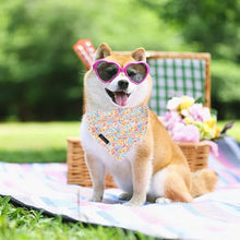 Load image into Gallery viewer, ARING PET Girl Dog Bandana, Spring Summer Daisy Floral Pet Bandana Scarf Triangle Bibs for Puppy Small Medium Large Dogs-L