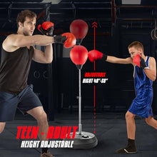 Load image into Gallery viewer, TechTools Punching Bag with Stand, Boxing Bag for Teens & Adults - Height Adjustable - Speed Bag for Training, Boxing Equipment, Stress Relief & Fitness