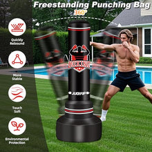Load image into Gallery viewer, Freestanding Punching Bags for Adults Teens, 70" Freestanding Punching Bag with Stand,Suitable for Kickboxing Martial Arts MMA Dummy Karate Home Gym Training(not Included Pump and Gloves)
