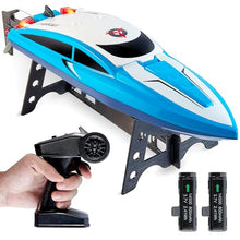 Load image into Gallery viewer, Force1 Velocity Blue Fast RC Boat- Remote Control Boats for Adults and Kids, Underwater Speed Racing Mini RC Boats for Pools and Lakes