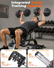 Load image into Gallery viewer, Rendpas Adjustable Dumbbells Set of 2, 1-Sec Adjustable Weights Dumbbells Set, 16 in 1 Free Dumbbell with Anti-Slip Texture Handle, Weight Set For Home Gym Suit both Men and Women (80LBS-Pair)