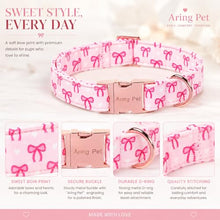Load image into Gallery viewer, ARING PET Girl Dog Collar for Puppy Small Medium Large Dogs-Pink Bow S