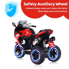 Load image into Gallery viewer, 12V Kids Ride On Motorcycle - 3-Wheel Electric Motorcycle for Boys & Girls with LED Lights