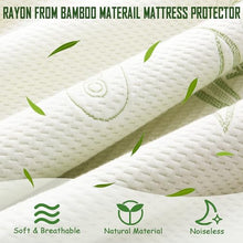 Load image into Gallery viewer, Full Size Waterproof Mattress Protector, Premium Cooling Viscose from Bamboo Mattress Pad, Breathable, Noiseless, Cooling & Machine-Washable Bed Cover with 21" Deep Pocket