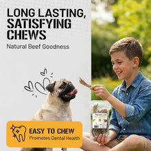 Load image into Gallery viewer, Dog Chits Beef Tendons Extra Large for Dogs & Puppies - High Protein, Low Fat - All Natural Beef Tendon Chew - Digestible, Lasting Training Reward Treats - Great for Healthy Joints - 9-11 inch, 6 pk