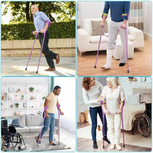 Load image into Gallery viewer, Antdvao Folding Crutch (x1 Unit) Forearm Crutch Anti-Drop Cuff Reduces the Hassle of Picking Up (Single Violet)