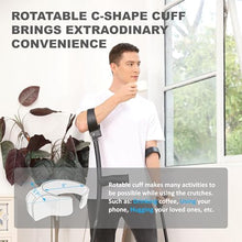 Load image into Gallery viewer, HEALTHBAZAAR Ergonomic Forearm Crutches, Foldable and Height Adjustable Elbow Crutches with Magnetic Handles for Wall Support