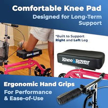Load image into Gallery viewer, KneeRover Steerable Knee Scooter – Foldable Mobility Aid & Knee Walker with Basket for Adults, Adjustable Handlebar and Comfortable Knee Pad (Hot Pink)
