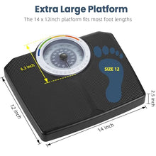 Load image into Gallery viewer, TIPRE Analog Scale for Body Weight, Mechanical Bathroom Scale, Analog Scale for Body Weight, 150kg/330lb, Dial Scale with Wider and Thicker Anti-Slip Platform, Simple Calibration, No Required Battery