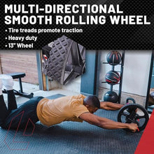 Load image into Gallery viewer, Lifeline Fitness Power Wheel Full Body Workout Ab Roller, Functional Full Body Ab Roller Wheel, Upper/Lower Body Workout, Home Workout Equipment with Foot Straps