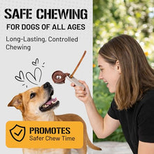 Load image into Gallery viewer, Dog Chits Bully Stick Companion - Safe & Secure Bully Stick Holder - Prevents Choking, Mess-Free & Easy Chewing - Keeps Treat Away from Children - 4ft Tether Included - for Pups and Dogs up to 30 lbs