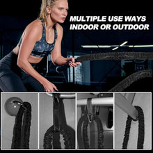Load image into Gallery viewer, Brobantle Battle Rope 2 Inch Diameter,Black 30FT Exercise Workout Ropes for Home Gym Heavy Weighted Training Rope for Working Out