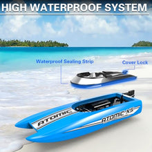 Load image into Gallery viewer, volantexrc Remote Control Boats for Pools and Lakes 20+MPH AtomicXS High Speed RC Boat for Adults (795-5 Blue)