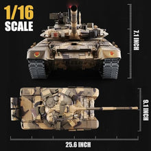 Load image into Gallery viewer, BESTYMXY RC Tank Russian T-90 Main Battle Tank, 1/16 2.4ghz Remote Control Vehicle with Sound & Light
