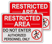 Load image into Gallery viewer, Do Not Enter Signs, 2 Pack Restricted Area Authorized Personnel Only Sign