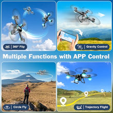Load image into Gallery viewer, Drone with 1080P Camera for Beginners, Remote Control Quadcopter with Gestures Selfie