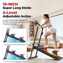 Load image into Gallery viewer, Winfita Magnetic Stair Stepper for Home, 77 LBS Peak Resistance with No Limited Adjustment, 2 Incline Levels, 12'' Extended Pedal, Folding Vertical Climber with 320 LBS Weight Capacity