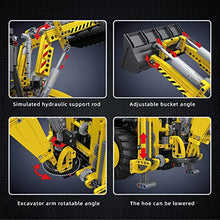 Load image into Gallery viewer, Mould King 17036 Excavator and Bulldozer 2 in 1, RC Bulldozer Building Set for Adults, APP Remote Control Truck Construction Vehicles Model with Motors, 2239 Pieces