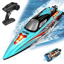 Load image into Gallery viewer, Levhorzn 34+MPH Brushless RC Boat for Adults & Kids with 2 Rechargeable Batteries- (Cyan)