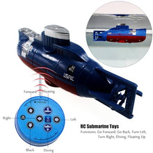 Load image into Gallery viewer, Tipmant Mini RC Submarine Toy Radio Remote Control Tourism Boat (Blue)