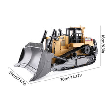 Load image into Gallery viewer, Remote Control Bulldozer 1/16 RC Front Loader Tractor Toy 2.4Ghz RC Construction Vehicles RC Dozer Toys