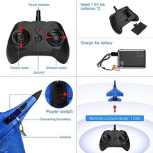 Load image into Gallery viewer, Beffkkip RC Plane 2CH Remote Control Plane SU35 RC Jet 2.4GHz RC Airplane (Blue)