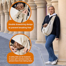 Load image into Gallery viewer, Dog Carrier Sling,Dog Carriers for Small Dogs & Cats Up to 20lbs,Puppy Carrying Backpack Pet Purse with Pockets,Adjustable Shoulder Strap,Hands Free for Travel (Beige)