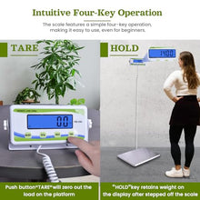 Load image into Gallery viewer, Extra Wide Medical Physician Scale - 440 lb/200 kg Capacity, High Accuracy Digital Display, Heavy Duty Portable Body Weight Scale for Home, Office, Hospital, Gym & Bariatric Use