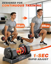 Load image into Gallery viewer, Rendpas Adjustable Dumbbells Set of 2, Select Weight Dumbbell Set, 5 in 1 Free Dumbbell Set with Anti-Slip Texture Handle, Weight Set For Home Gym Suit both Men and Women