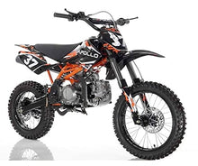 Load image into Gallery viewer, 125cc Gas Dirt-bike Pit-bike Adult Youth DB 37 is a 4 Speed Manual with Clutch Dirt Bike (Orange)