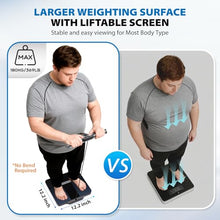 Load image into Gallery viewer, ABLEGRID 8-Electrode Digital Smart Bathroom Scale for Body Weight and Fat Percentage,Full Body Composition Analyzer with Gradient Trends Display,12.2" Platform Handle BMI Weighing Machine,400lb