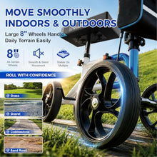 Load image into Gallery viewer, Knee Scooter,Knee Scooter for Adults for Foot Surgery,Knee Walker for Foot Injuries Compact Crutch Alternative with Dual Braking System (Blue)