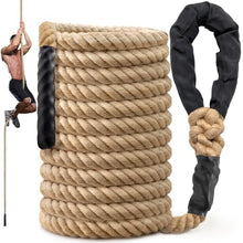 Load image into Gallery viewer, Climbing Rope Gym Workout - 35FT Heavy Duty Jute Thick Ropes for Adults Strength Training Outdoor Tree Swing Indoor Home Fitness Exercise - 1.5 Inch