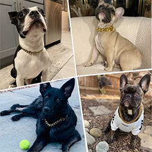 Load image into Gallery viewer, Stainless Steel 18K Gold Dog Collar with Secure Locking Buckle – 15MM Cuban Link Chew-Proof Chain for Small, Medium & Large Dogs