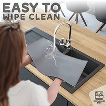 Load image into Gallery viewer, Dog Food Mat - 24x15 Raised Edges Dogs Mat for Food and Water Prevent Spill, Waterproof Cat Food Mats Protect Floors, Easy Clean Dog Bowl Mats for Food and Water, Silicone Pet Feeding Placemats