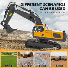 Load image into Gallery viewer, ADTHLIER Remote Control Excavator (11-Channel), Dump Truck, Bulldozer, Loader (9-Channel)4-Pack