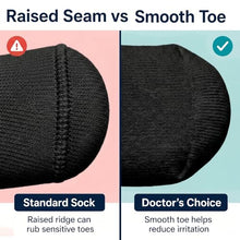 Load image into Gallery viewer, Doctor's Choice Diabetic Socks for Men, Seamless Ankle Socks with Non-Binding Top, Provides Extra Comfort for Gout, 4-Pairs, Black, Large, Size 10-13