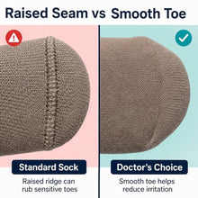 Load image into Gallery viewer, Doctor's Choice Diabetic Socks for Men, Seamless with Non Binding Top Neuropathy Socks, designed with Soft Stretch and Full Cushion for a Comfortable Fit, 10-13 Large, 4 Pairs (Tan)