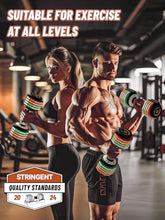 Load image into Gallery viewer, Adjustable Dumbbells Set 12.5LB Pair, 1-Sec Fast Adjustable 5 Free Weights, Premium Comfort Non-slip Metal Handle, Compact Size for Full Body Home Workout (Rainbow)