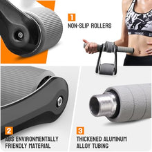 Load image into Gallery viewer, Portable Ab Roller Wheel with Knee Pad & Storage Bag, Foldable Design Quiet Wheels