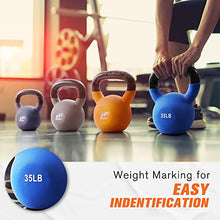 Load image into Gallery viewer, RitFit Neoprene Coated Kettlebell Weight Set, Solid Cast Iron